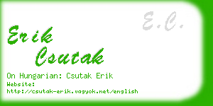 erik csutak business card